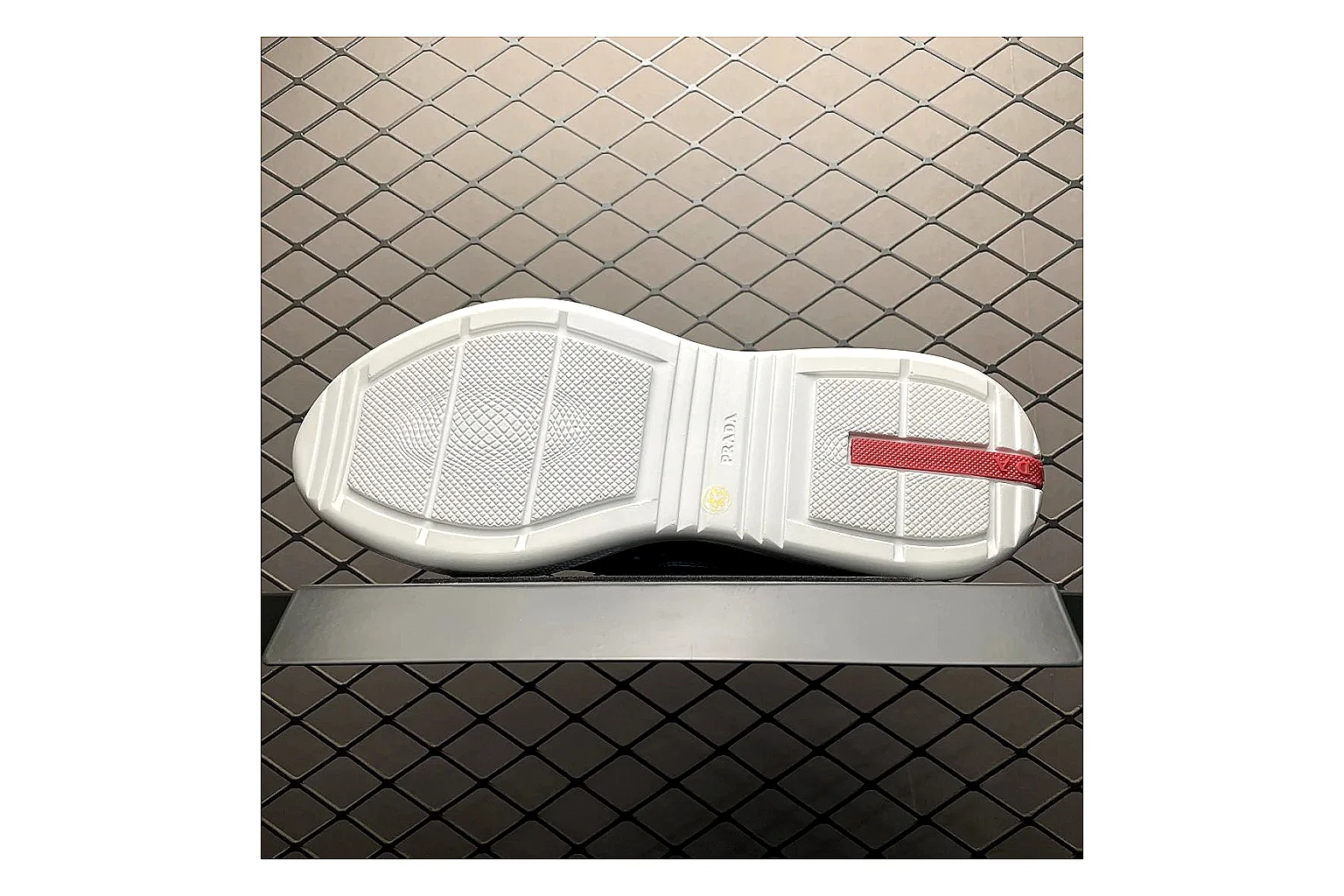 Prada America Cup Silver Sneaker comparison signal photo with silver america cup low-top with mixed upper and low top shape thumbnail 3