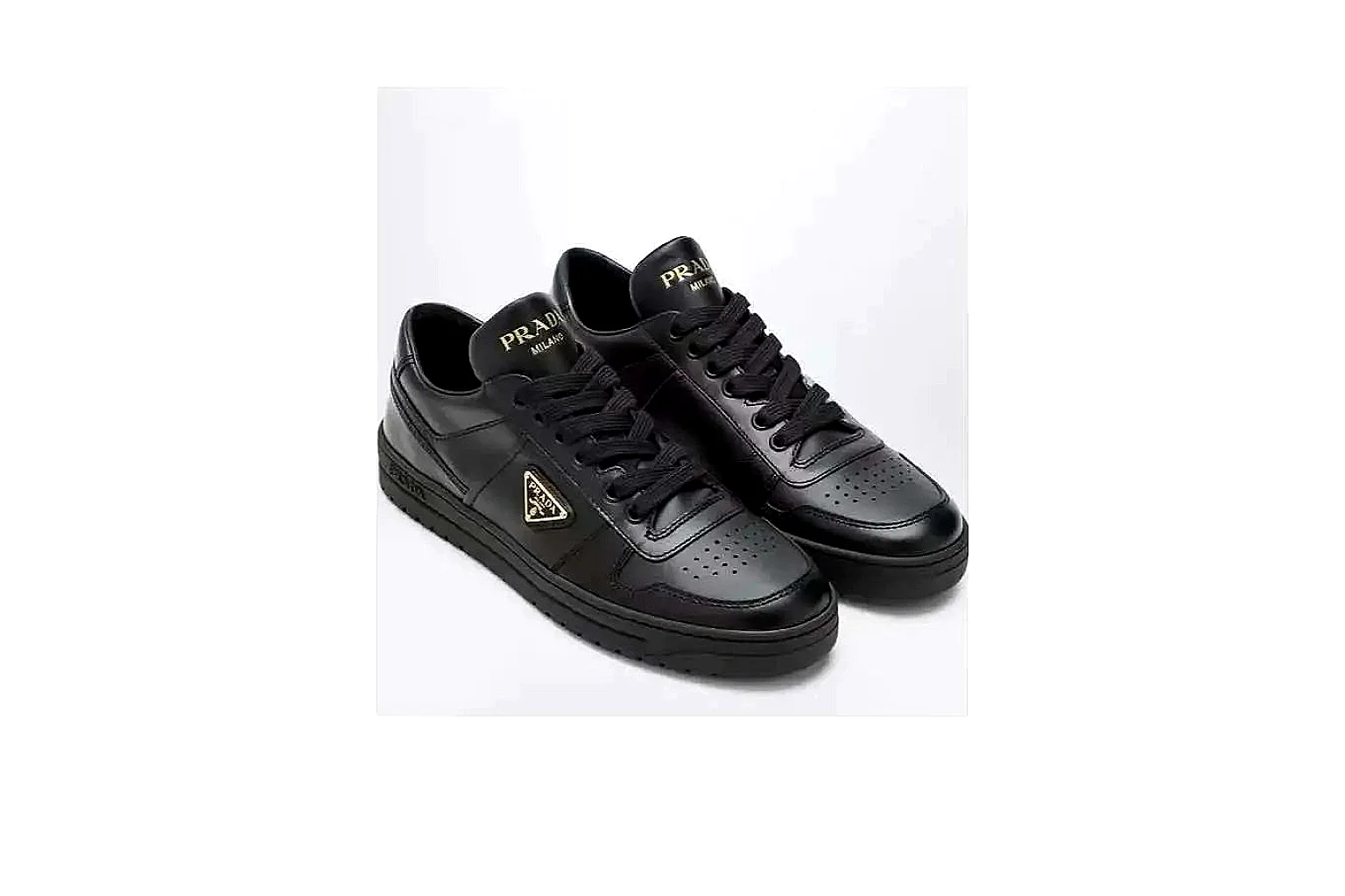 Prada Triangle Logo Black Sneaker 7653 comparison gallery with QC evidence thumbnail 4