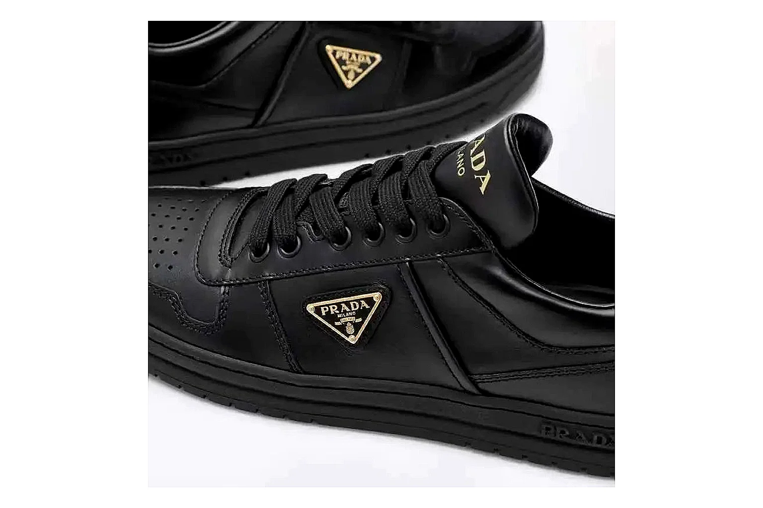 Prada Triangle Logo Black Sneaker 7653 comparison gallery with QC evidence thumbnail 5