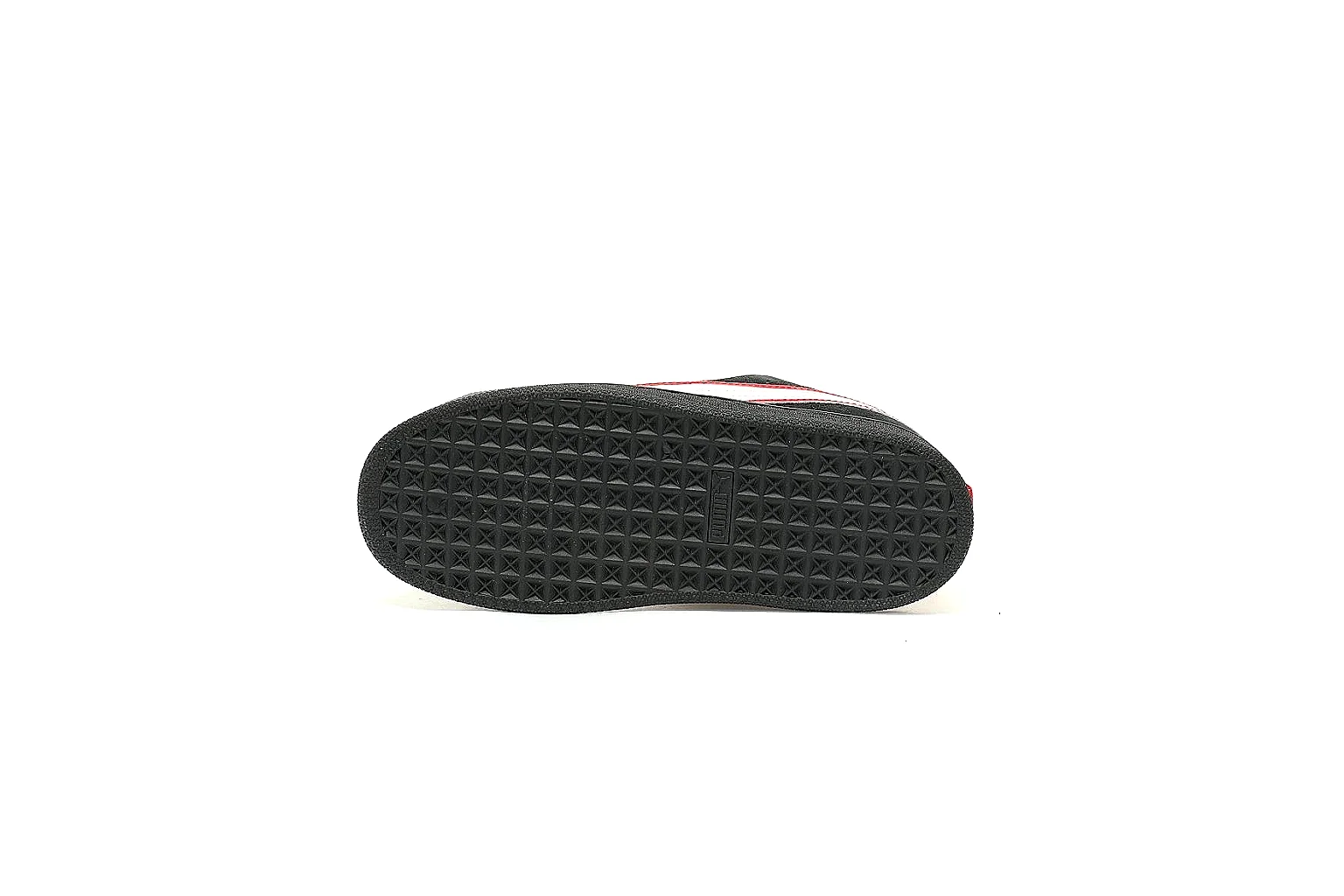 Puma black platform sneaker with red heel and white stripe QC view thumbnail 4