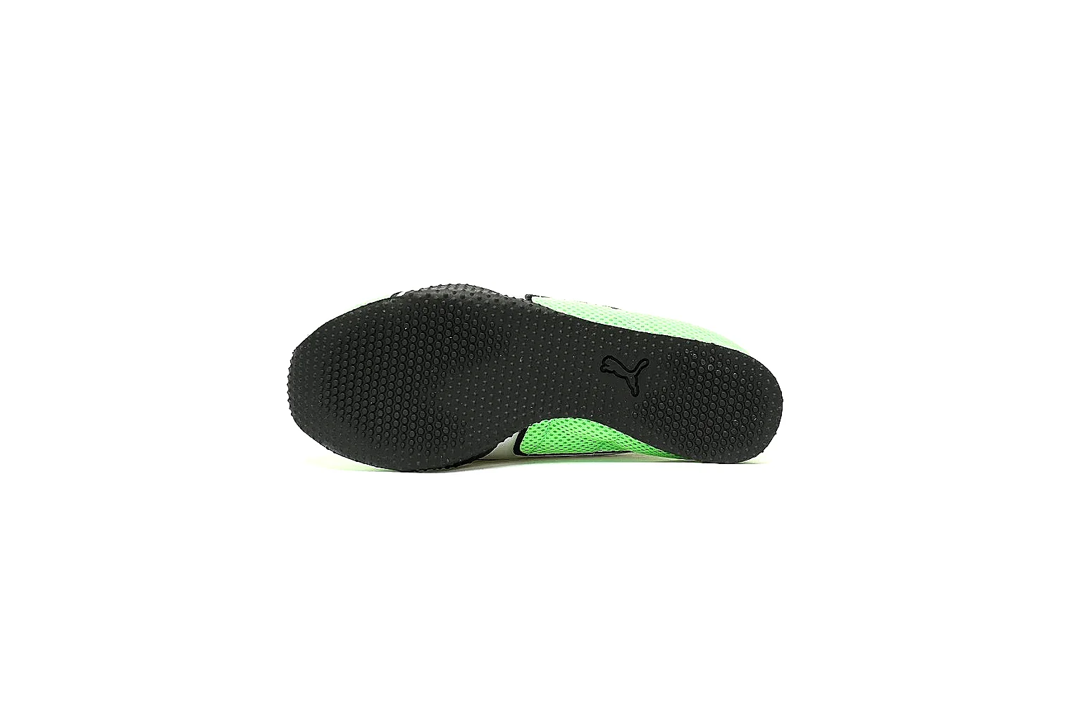 Puma neon green low top with white stripe and black outsole thumbnail 3