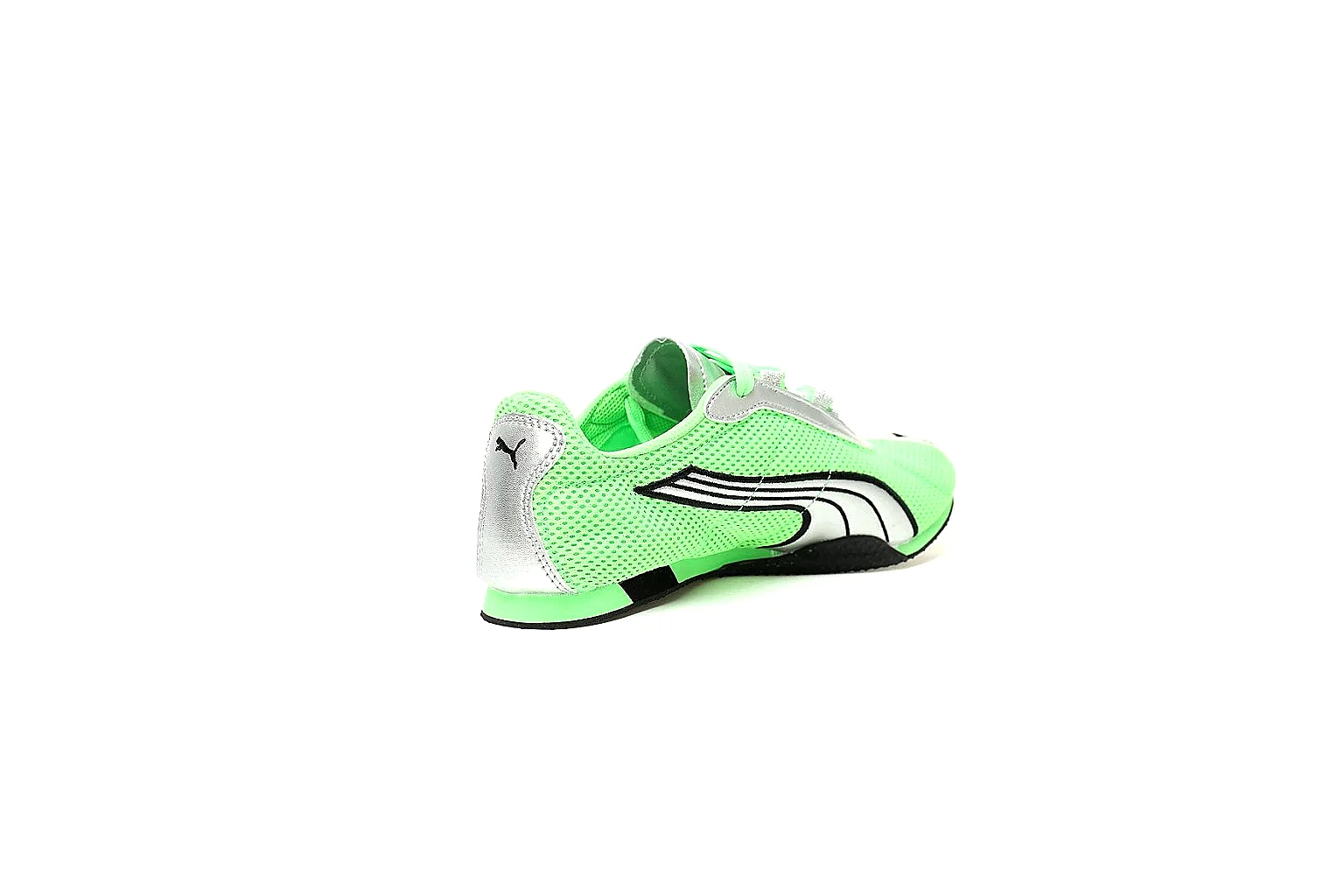 Puma neon green low top with white stripe and black outsole thumbnail 6