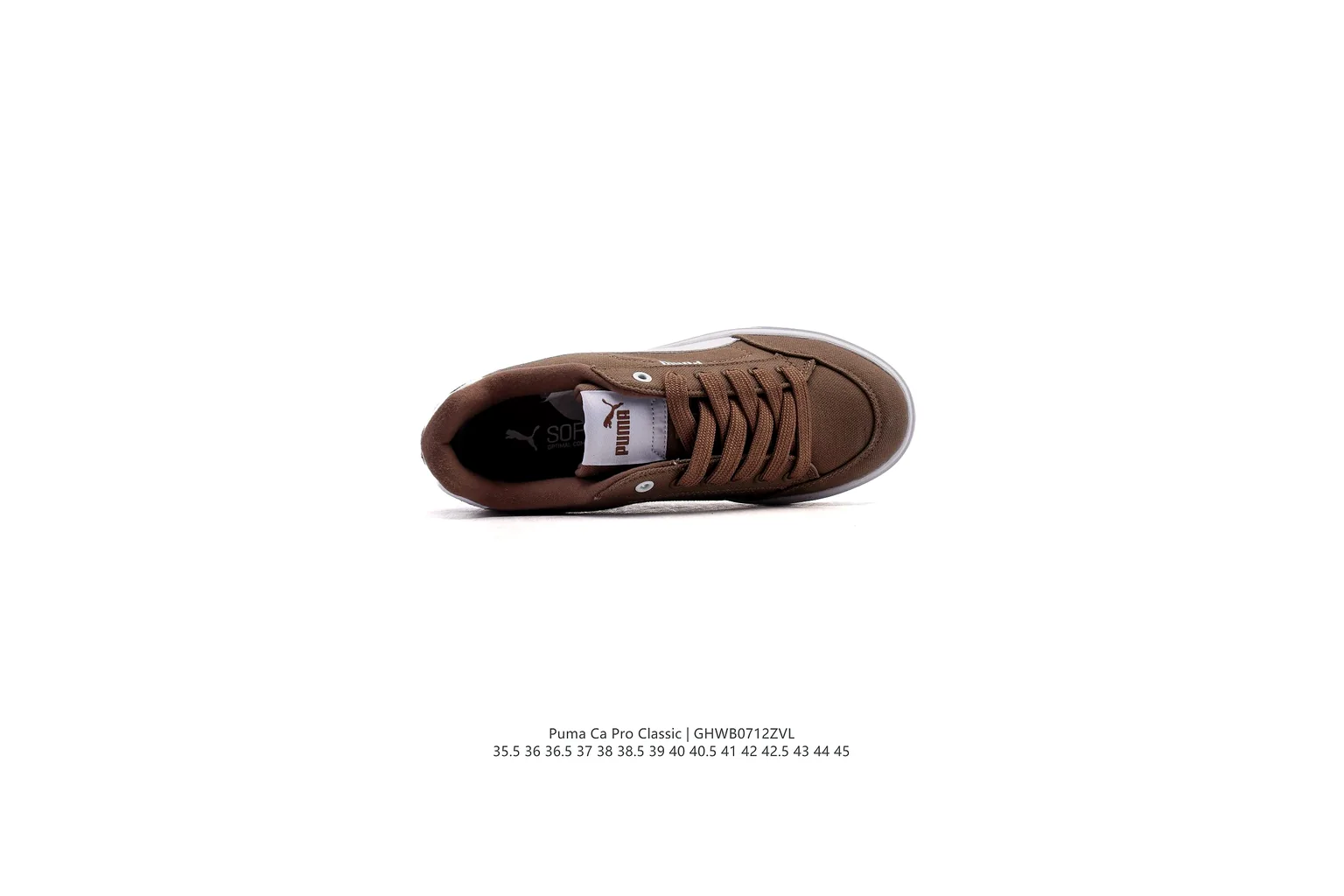Puma Palermo Brown White terrace sneaker six photo view thumbnail 2