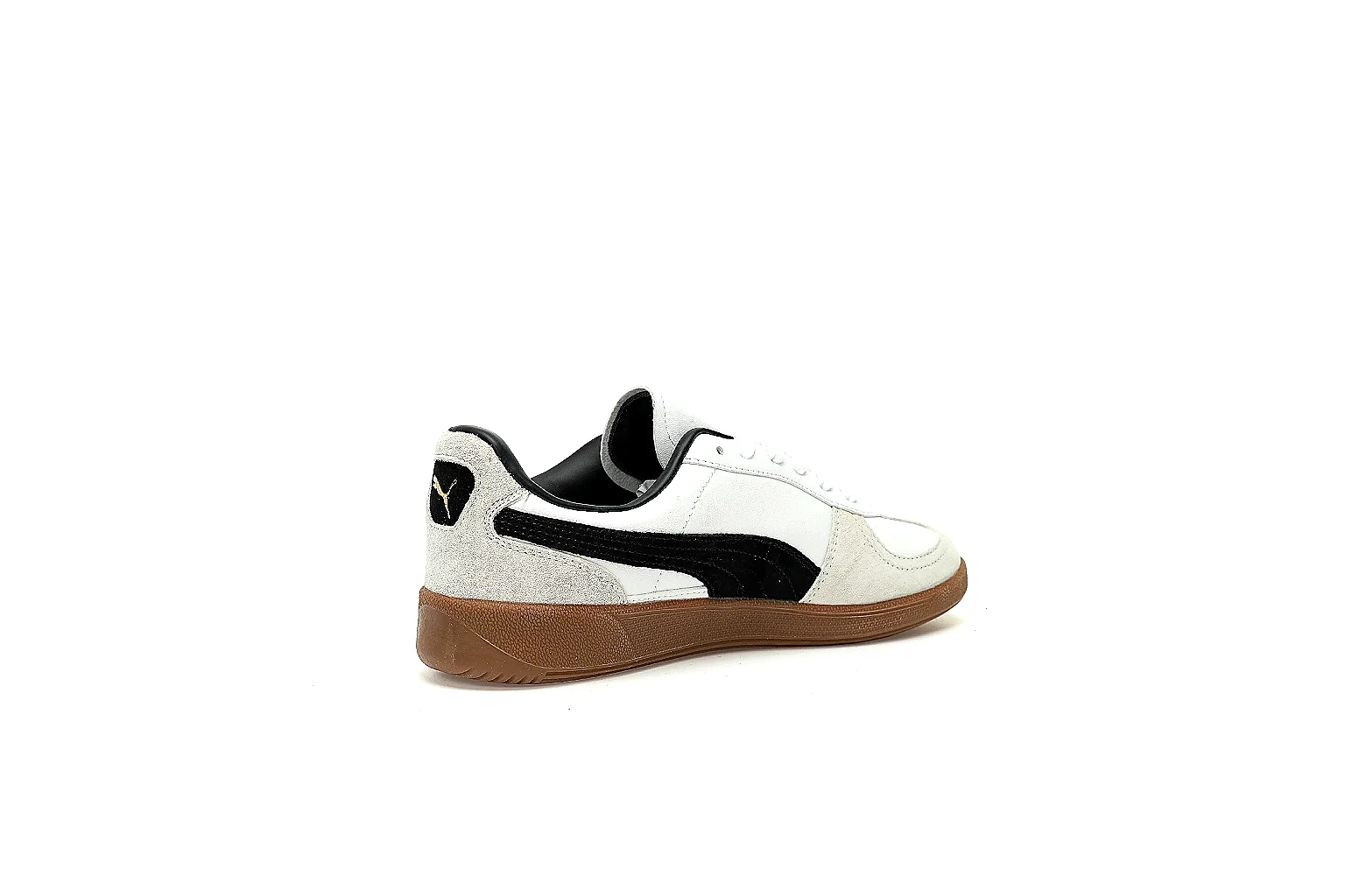 Puma Palermo white black gum sneaker side and QC gallery proof