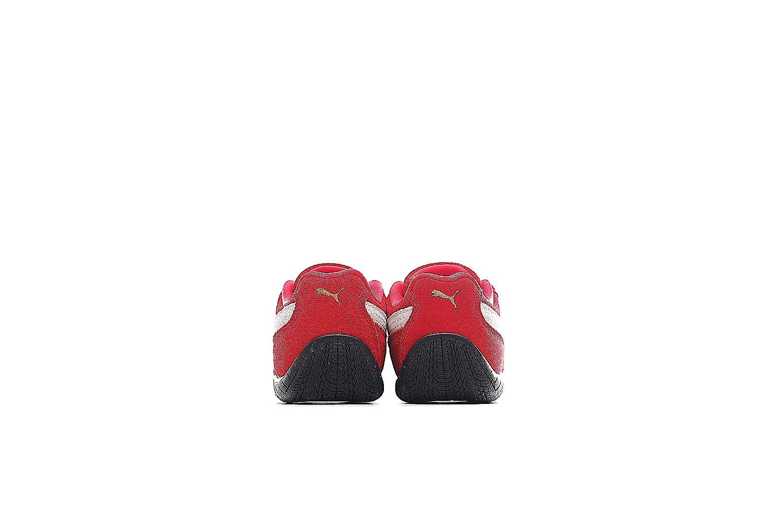 Red Puma suede trainer side profile for QC and price comparison thumbnail 3