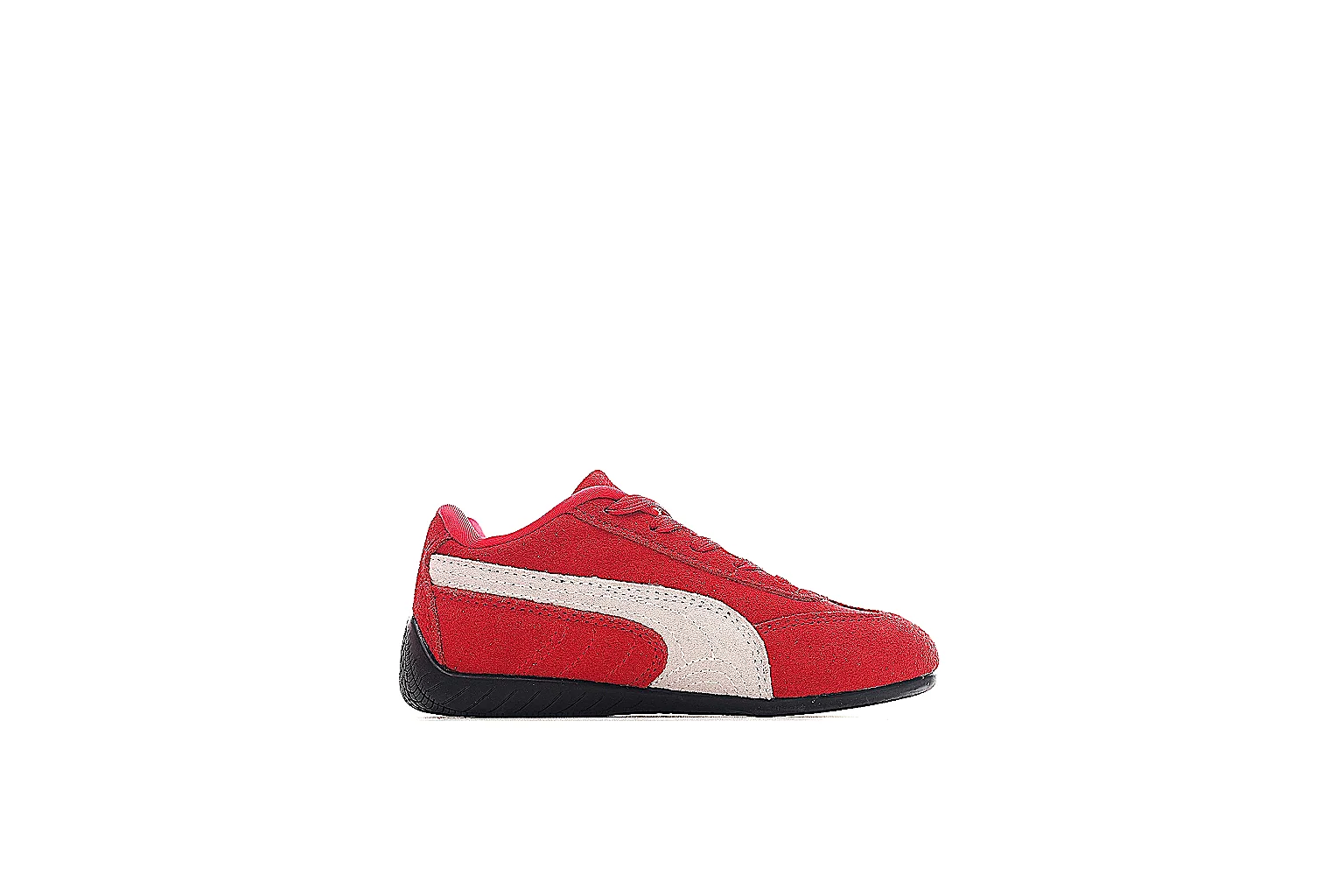 Red Puma suede trainer side profile for QC and price comparison thumbnail 6
