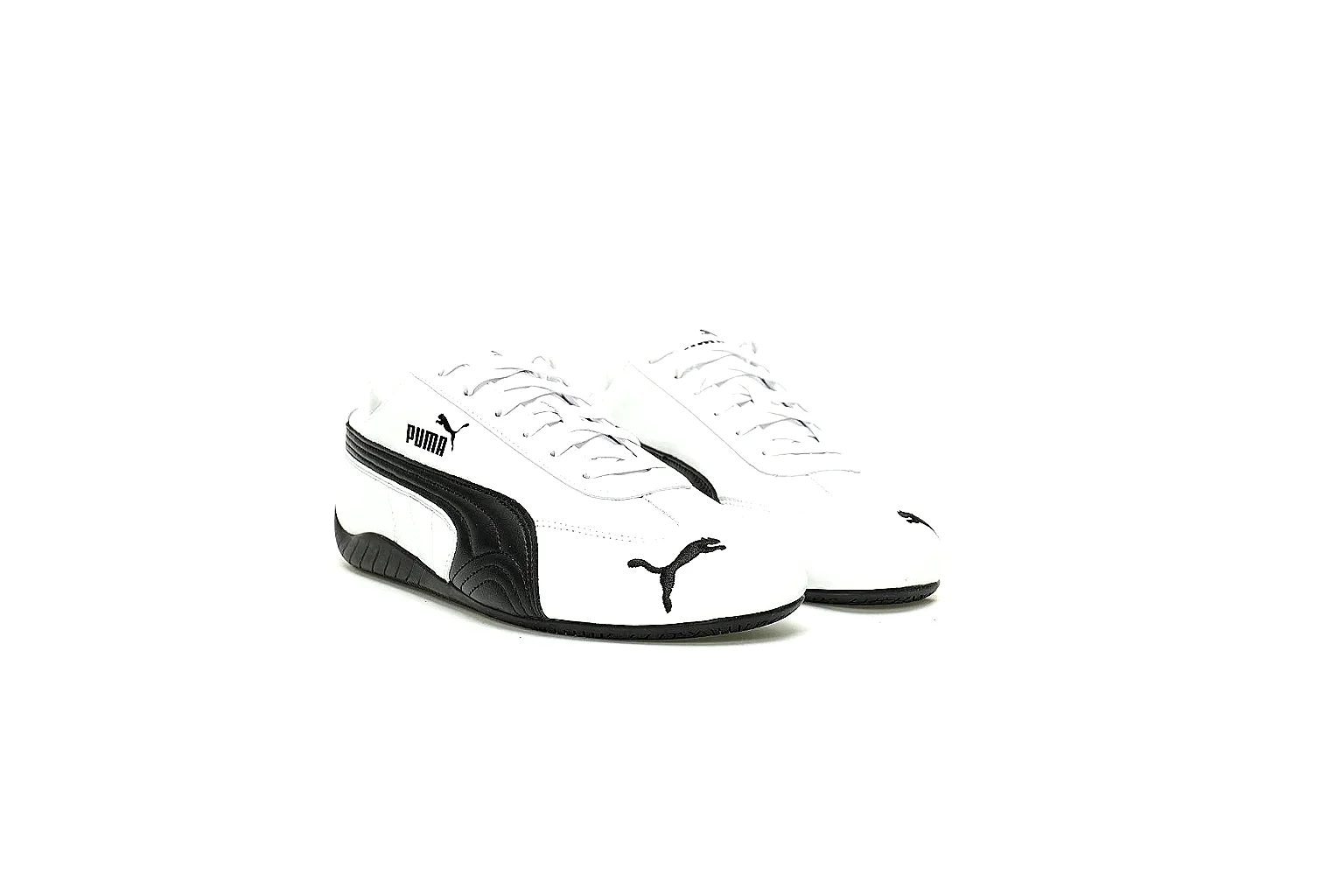 Puma Speedcat white black low sneaker side profile with black Formstrip thumbnail 5