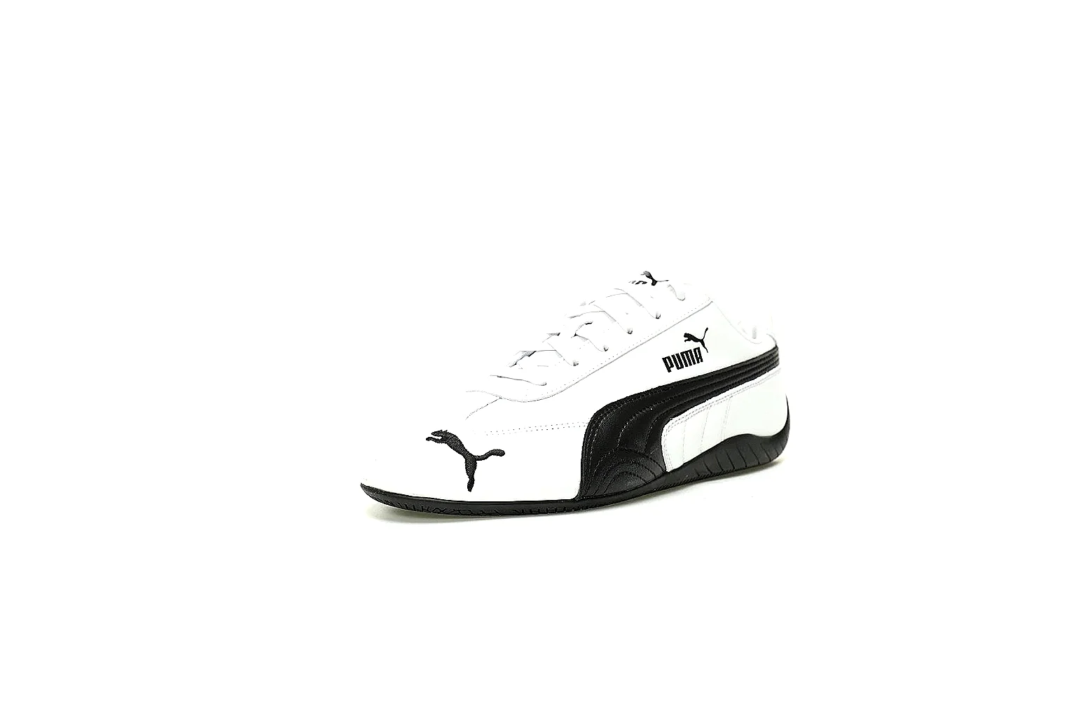 Puma Speedcat white black low sneaker side profile with black Formstrip thumbnail 6