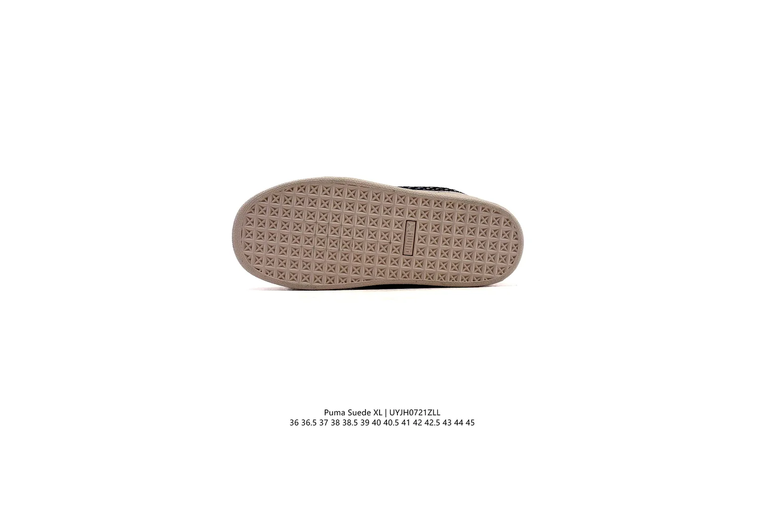 Puma Suede Beige Black suede low top six photo view thumbnail 4