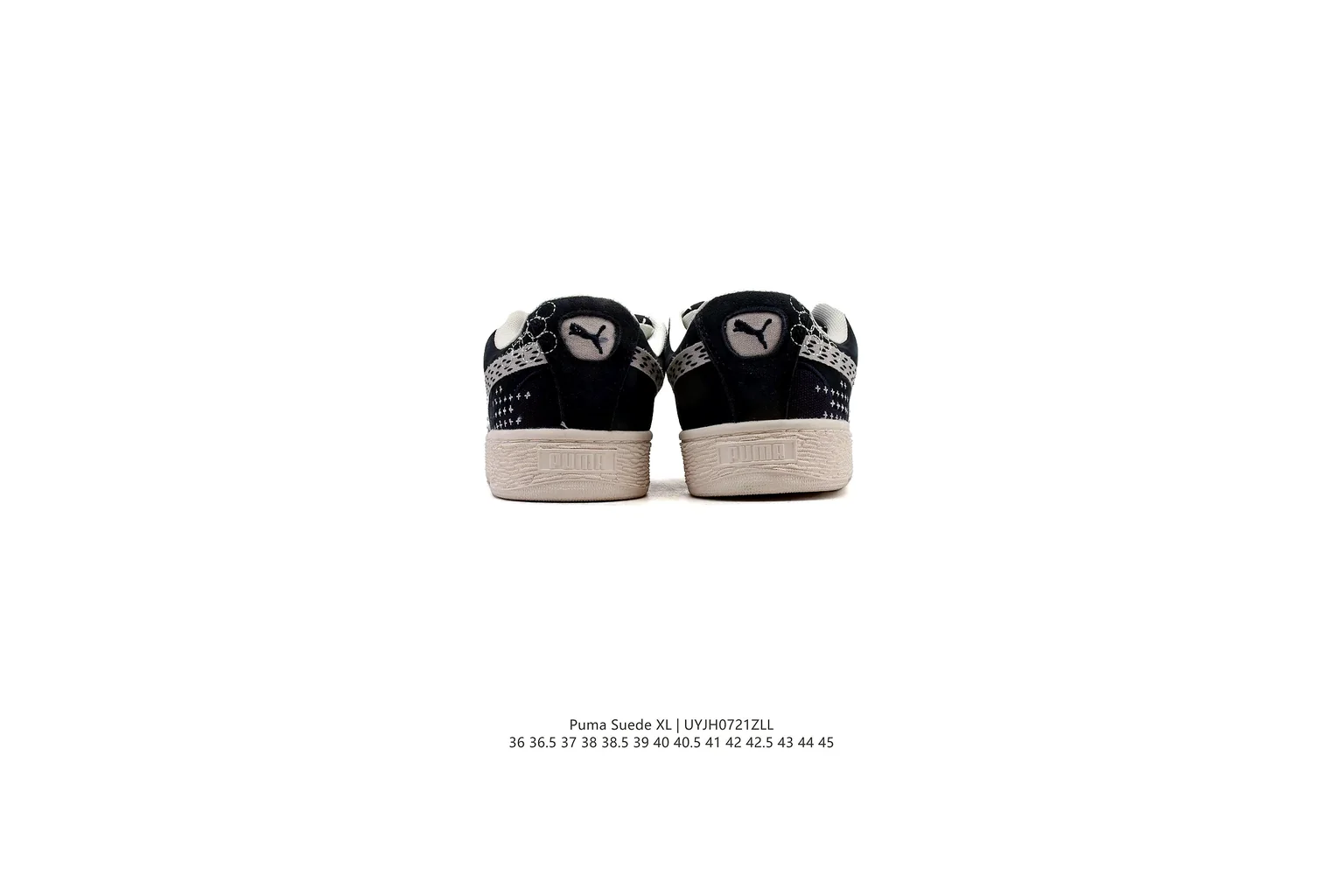 Puma Suede Black Cream suede low top six photo view thumbnail 3