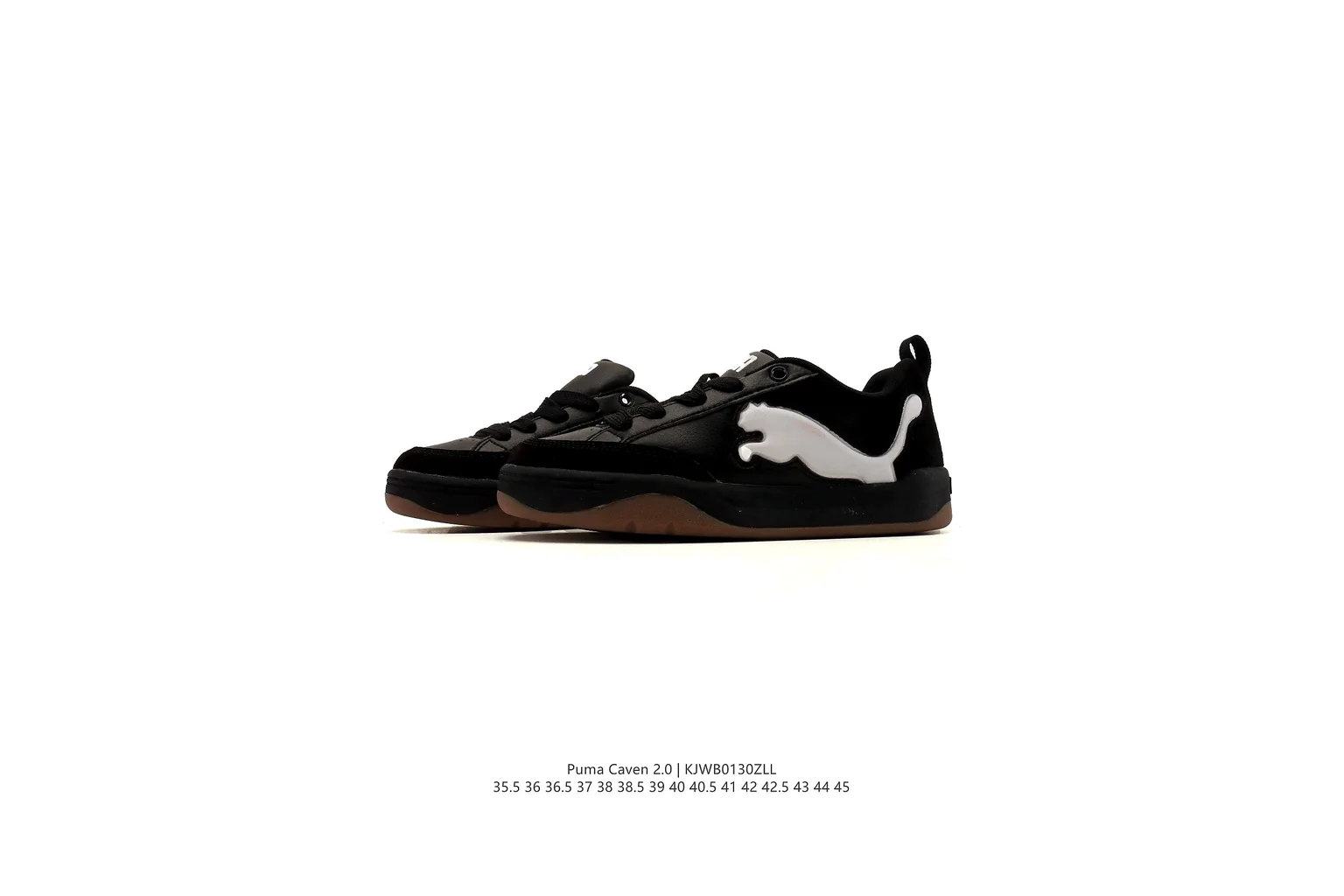 Puma Suede Black White suede low top six photo view thumbnail 6
