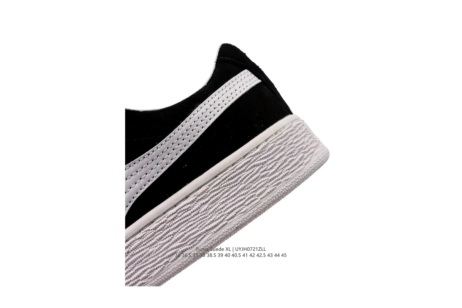 Puma Suede Black White suede low top six photo view thumbnail 5