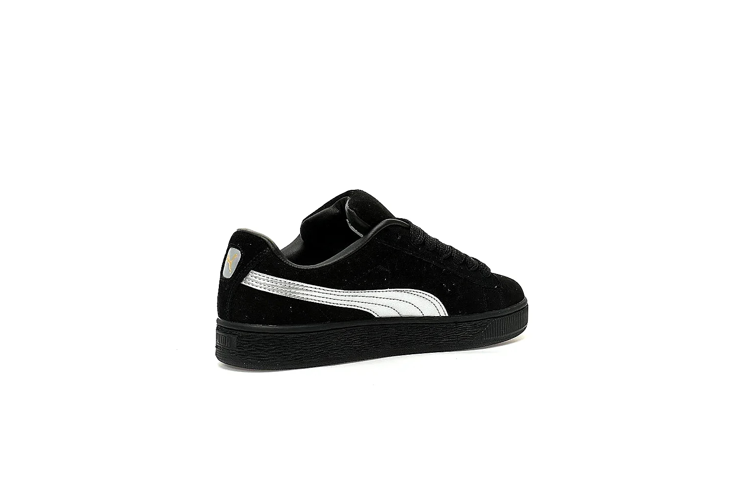 Puma Suede XL black silver QC gallery with outsole and pair views