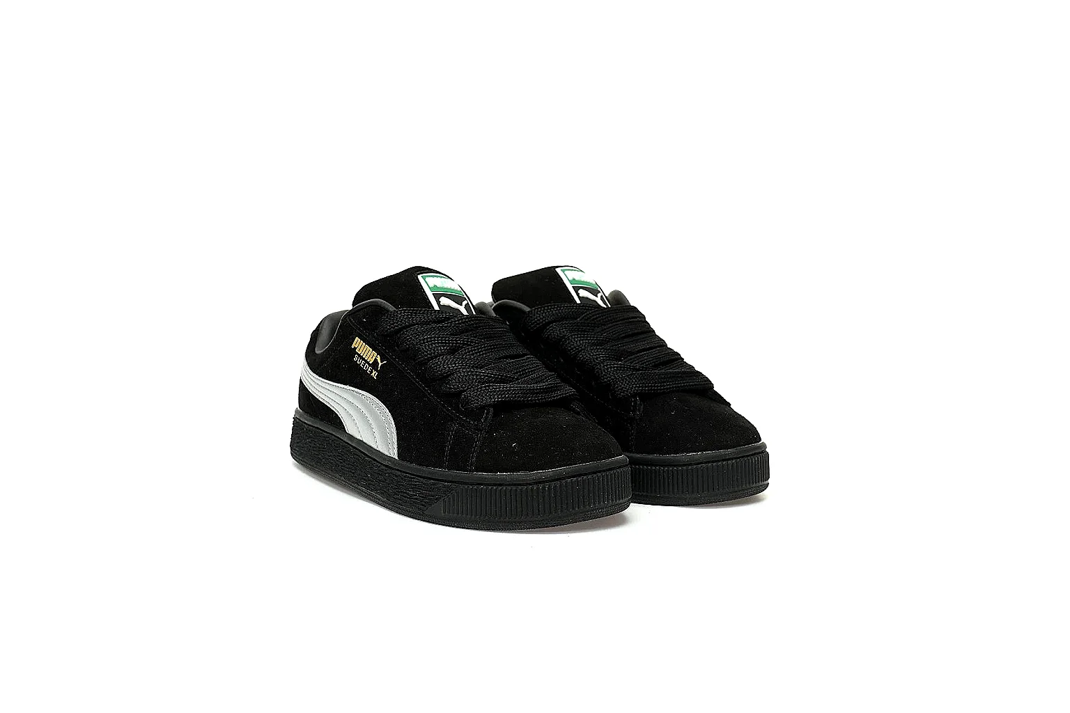 Puma Suede XL black silver QC gallery with outsole and pair views thumbnail 5