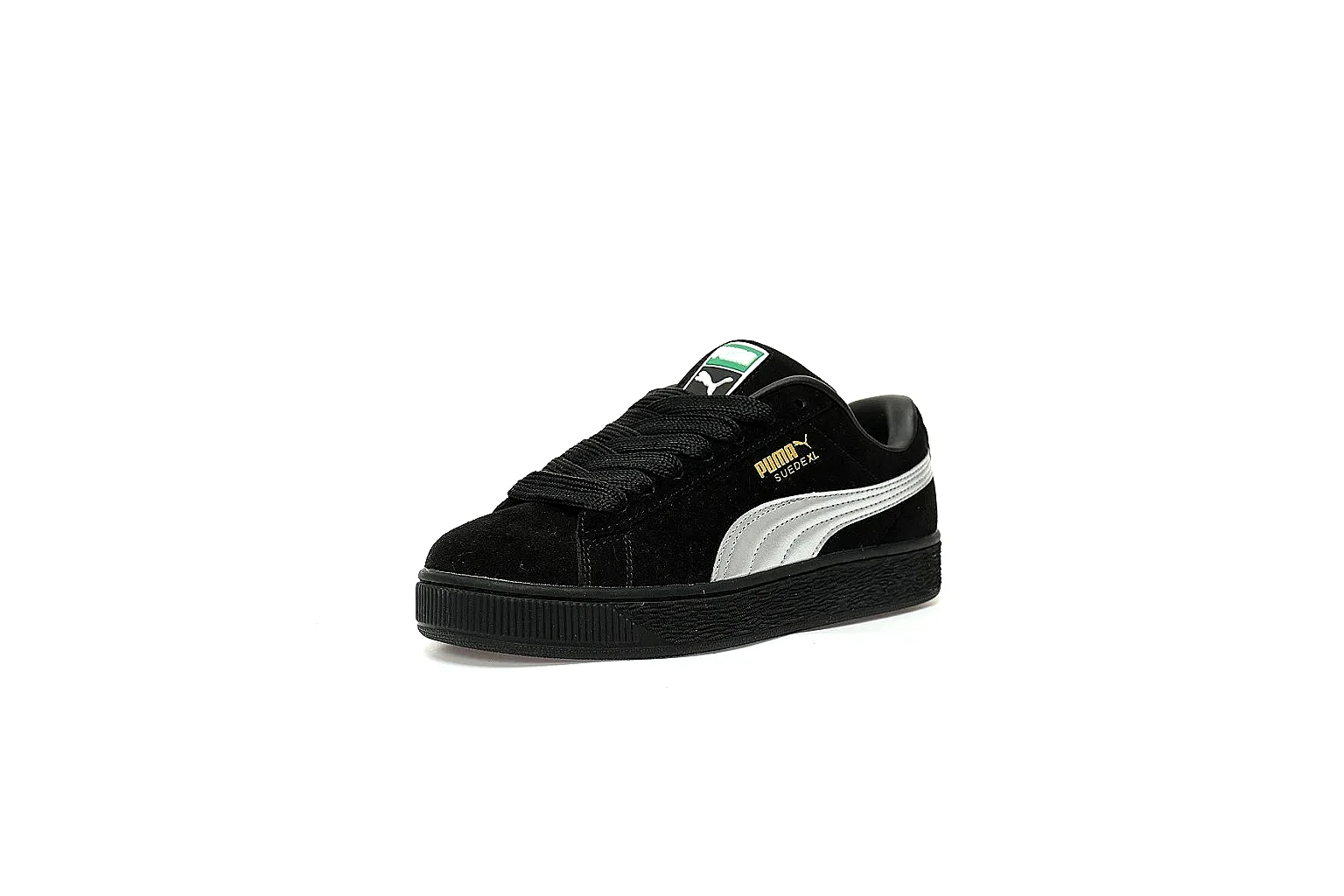 Puma Suede XL black silver QC gallery with outsole and pair views thumbnail 6