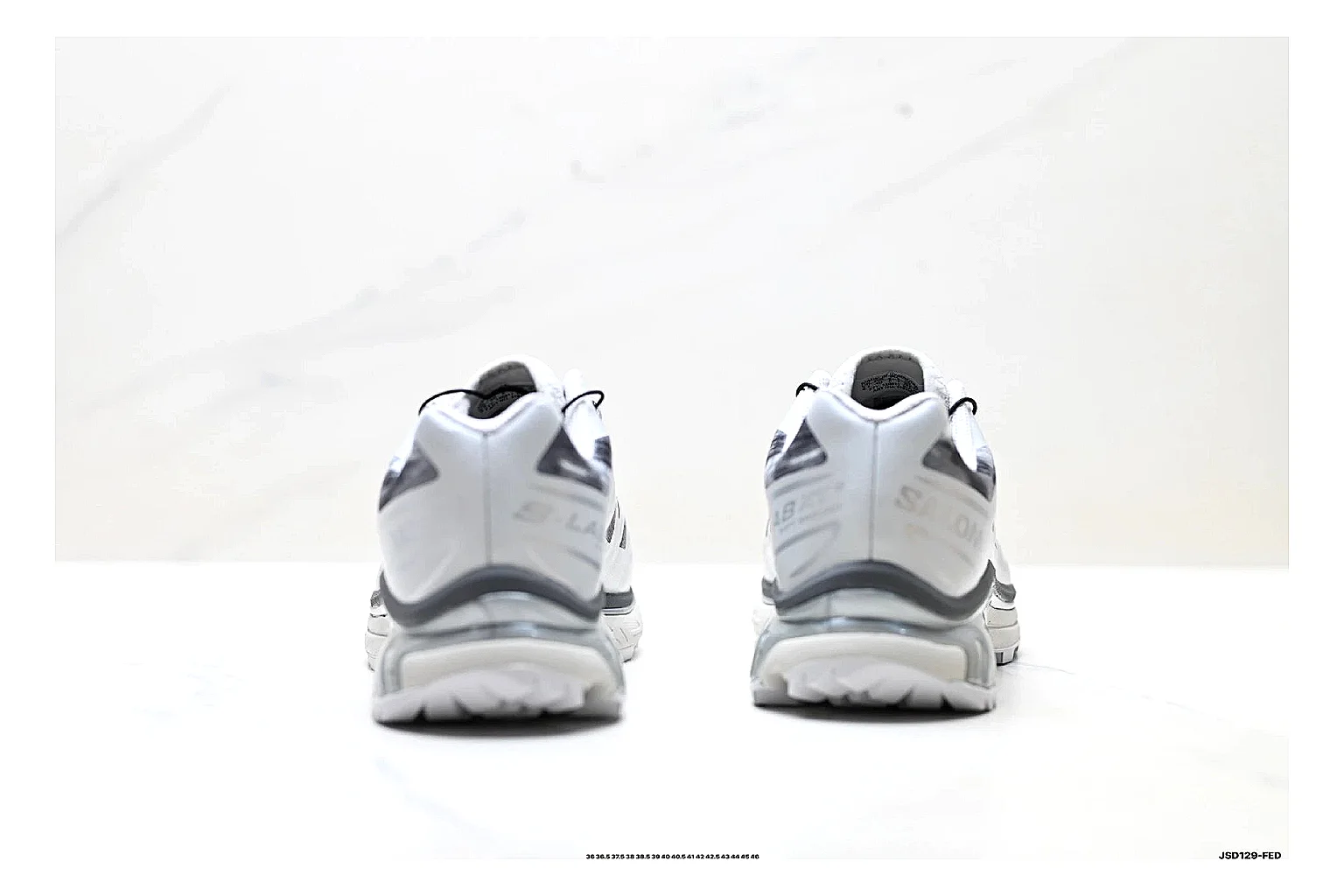 Salomon Xt Runner Silver Gray comparison photo showing silver gray mesh trail upper, technical runner overlays, speed-lace style structure, and rugged sole thumbnail 3