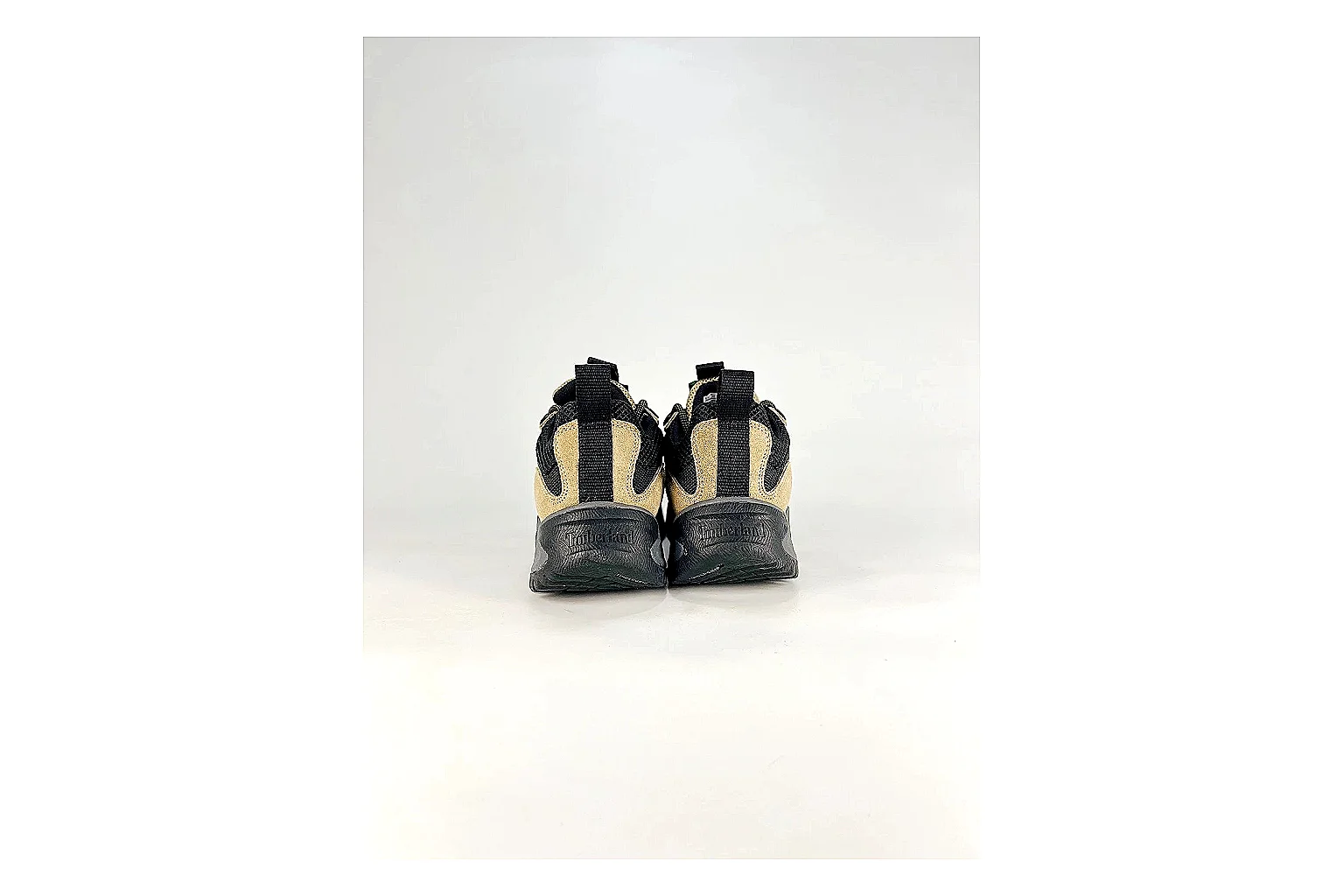 Timberland Motion Access Beige Black Sneakers comparison signal photo with beige black outdoor sneakers with mesh-leather texture, side-profile shape, upper panel lines, and outsole detail thumbnail 3
