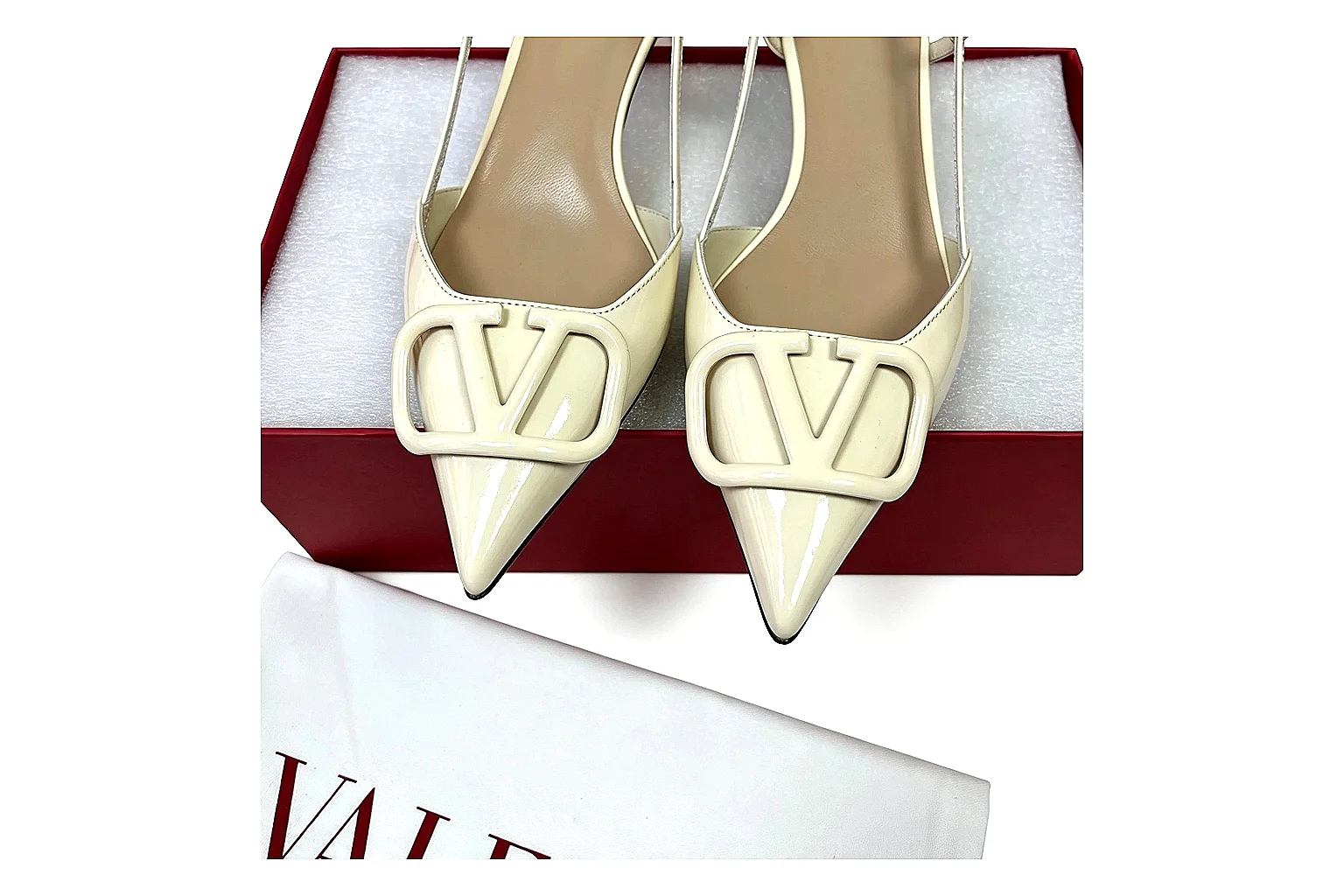 kakoscout.com Valentino Pointed Slingback White comparison signal card six-photo gallery thumbnail 5